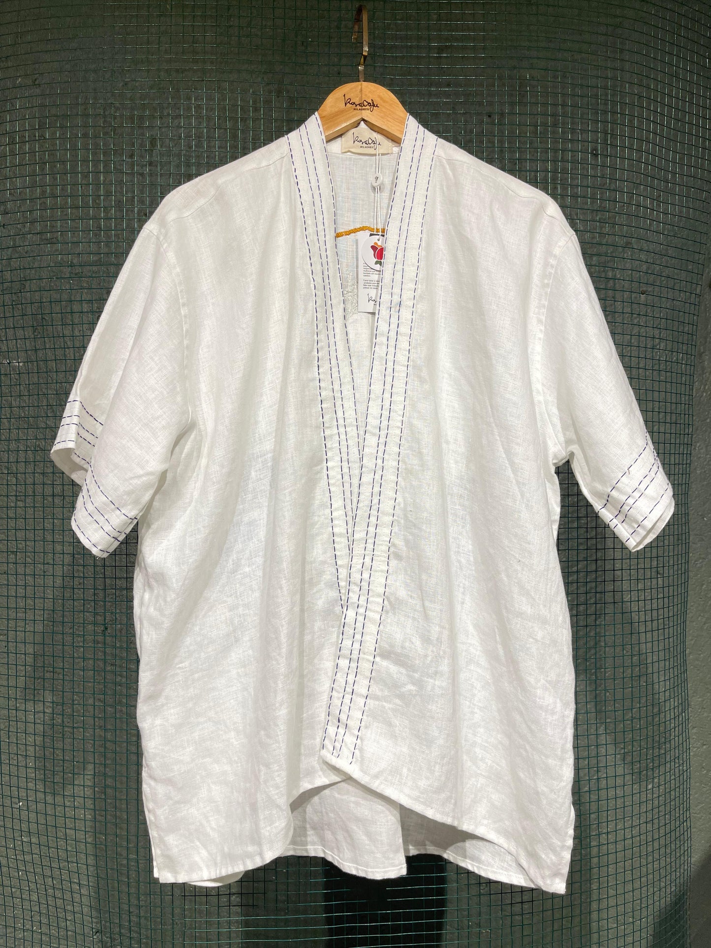 Quimono bordado com Nossa Senhora Aparecida - tamanho G